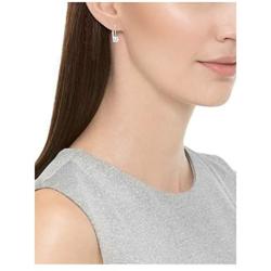 Amazon Essentials Plated Sterling Silver Cubic Zirconia Leverback Earrings (Round & Princess)