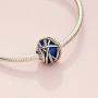 Pandora Jewelry Blue Galaxy Crystal and Cubic Zirconia Charm in Sterling Silver