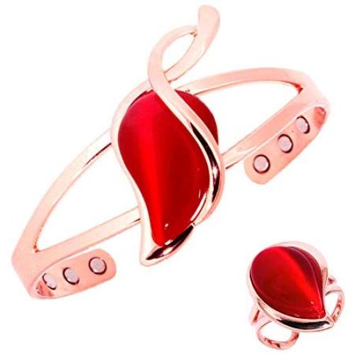 LORNREIN- Pure Copper Magnetic Ring & Bracelet for Arthritis Relief,Women