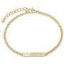 AGVANA Chain Bracelet for Women Cuban Paperclip Link Blessed 14k Gold Plated 925 Sterling Silver Fashion Jewelry Gifts for Her Girlfriend Wife Bestfriend with Gift Box, 6.5+1 Inch Extender