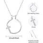 Cross Necklace for Women, Ring Holder Necklace S925 Sterling Silver Faith Necklace Engagement Ring Keeper Jewelry Wedding Gifts for Women