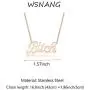 WSNANG Best Friend Necklace Besties Gift Bitch Pendant Necklace Friendship Jewelry BFF Birthday Gift Sister Gift