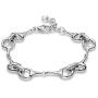 Paul Wright 925 Sterling Silver Snaffle Bit Bracelet, Equestrian Jewelry Set with Cubic Zirconia Accents, 6.5” Plus 1” Extender