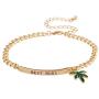 Lux Accessories Goldtone Best Buds BFF Friends Marijuana Leaf Bracelet Set (2pc)