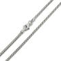 .925 Rhodium Plated Sterling Silver 1mm, 1.5mm, 2mm, 3mm or 3.5mm Franco Chain Necklace