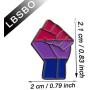 CENWA LGBTQ Gay Pride Bisexual Power Fist Enamel Pin Bi Pride Jewelry Enamel Pin LGBT Brooch