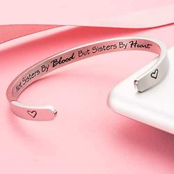 Raysunfook Best Friends Cuff Bangle Hidden Message Friendship Bracelet for Girls Women