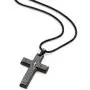 CHOLER Cross Necklace for Men Steel Pendant Lords Prayer Religious Necklace