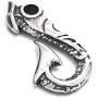 Gungneer Fish Hook Pendant Necklace Stainless Steel Keel Chain Strength Protection Amulet Maori Jewelry Accessory
