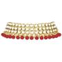 Aheli Faux Kundan Beaded Necklace Dangle Earrings Indian Wedding Ethnic Jewelry Set for Women