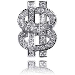 Crystal Dollar Sign Ring for Men, Iced Out Cubic Zirconia US Dollar Ring, Hip Hop Dollar Symbol Ring, Punk Rock Ring for Rapper, Dollar Money Amulet Ring, Dollar Keepsake Jewelry Gift