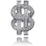 Crystal Dollar Sign Ring for Men, Iced Out Cubic Zirconia US Dollar Ring, Hip Hop Dollar Symbol Ring, Punk Rock Ring for Rapper, Dollar Money Amulet Ring, Dollar Keepsake Jewelry Gift