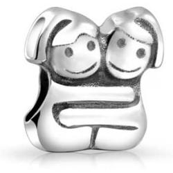 Bff Best Hugging Friends Forever Friendship Bead Charm For Women Teen 925 Sterling Silver For European Bracelet
