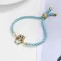 Trendy Blue Handmade Life Tree Rope String Bracelet Gold Cute Lovely Owl Charm Bracelet Turquoise Inlay Jewelry Female Trendy Blue Handmade Life Tree Rope String Bracelet Gold Cute Lovely Owl Charm Bracelet Turquoise Inlay Jewelry Female