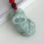LOOPIG 1pc Myanmar Emerald Cattle Pendant Hand Carved Jade Stone Lucky Amulet Cow Necklace Jewelry LOOPIG 1pc Myanmar Emerald Cattle Pendant Hand Carved Jade Stone Lucky Amulet Cow Necklace Jewelry