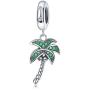 Fan Charm 925 Sterling Silver Snow Charm Key Charm Coconut Palm Tree Charm Love Charm for Pandora Charm Bracelet