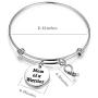 Mom of a Warrior Bracelet Inspirational Cancer Awareness Motivation Gifts
