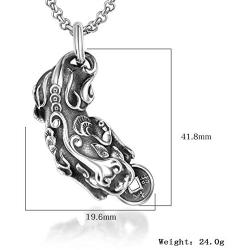 JAJAFOOK Pixiu Pendant Mascot Necklace Lucky and Wealthy Necklace Feng Shui Amulet Animal Pendant