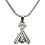 Baseball Bats and Ball Necklace, 20'' Snake Chain, Pure 304 Stainless Chain with Antiqued Zinc Alloy Pendant Base Ball Softball Sports Jewelry