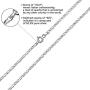 Savlano 925 Sterling Silver 1.5mm Italian Solid Figaro Link Chain Necklace Comes Gift Box for Men & Women - Made in Italy