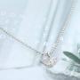 Olbye Angel Pendant Necklace Tiny Simple Necklace Choker Minimal Necklace Jewelry for Women and Girls (Silver)
