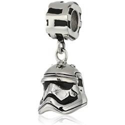 Star Wars Jewelry Episode 7 Stormtrooper Stainless Steel Dangle Bead Charm