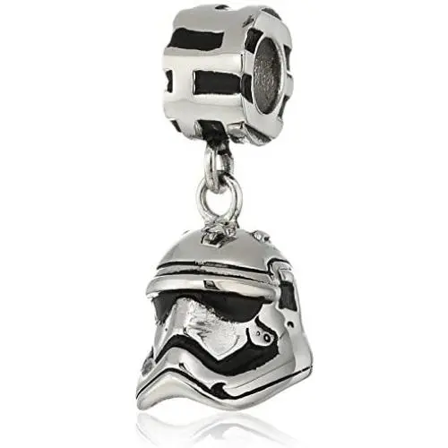 Star Wars Jewelry Episode 7 Stormtrooper Stainless Steel Dangle Bead Charm Star Wars Jewelry Episode 7 Stormtrooper Stainless Steel Dangle Bead Charm