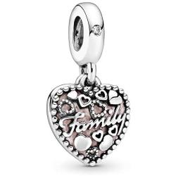 Pandora Jewelry Love Makes A Family Dangle Cubic Zirconia Charm in Sterling Silver