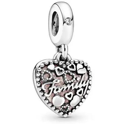 Pandora Jewelry Love Makes A Family Dangle Cubic Zirconia Charm in Sterling Silver