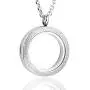 Zysta Silver Round Locket Pendant Necklace 30mm Glossy Stainless Steel Clear Glass Living Memory Floating Charms Stone Storage Zysta Silver Round Locket Pendant Necklace 30mm Glossy Stainless Steel Clear Glass Living Memory Floating Charms Stone Storage