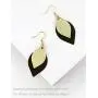 missaqua Leather Earrings Layered Metallic Genuine Leather Leaf Dangle Drop Earrings for Women missaqua Leather Earrings Layered Metallic Genuine Leather Leaf Dangle Drop Earrings for Women