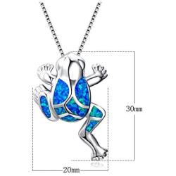 Lucky Frog Toad Crystal Sweater Chain Long Chain Animal Pendant Necklace for Girls Jewelry