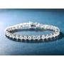 14K White Gold Plated Cubic Zirconia Classic Tennis Bracelet for Women Men 4mm Wedding jewelry