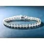 14K White Gold Plated Cubic Zirconia Classic Tennis Bracelet for Women Men 4mm Wedding jewelry