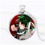 My Hero Academia Bracelet Necklace Set - 1 MHA Manga Charm Bracelet, 1 Midoriya Izuku Necklace for MHA Fans