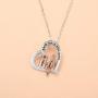CBrands Sterling Silver Love Heart Engraved Girl Kiss Dog Pendat Necklace Jewelry Gifts for Women Her Girlfriends Wife (Rose Gold)