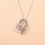 CBrands Sterling Silver Love Heart Engraved Girl Kiss Dog Pendat Necklace Jewelry Gifts for Women Her Girlfriends Wife (Rose Gold)