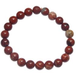 Myhealingworld Natural Red Gemstone Beaded Bracelet 8mm Healing Stone Band Balancing Stretch Wristlet for Men Women