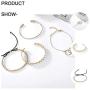 Sakytal Boho Bracelet Set Gold Layered Round Stackable Open Cuff Bangle Rope Bracelets Jewelry for Women and Girls(4PCS)