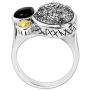 Silpada Crystal Cave Natural Agate & Druzy Ring in Sterling Silver & Brass