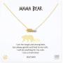 MUSTHAVE Mama Bear 18K Gold Plated Necklace with Message Card, Two Tone Yellow and White Color, Anchor Chain, Best Gift Necklace, Size 16 inch + 2 inch Extender, Mama Bear Pendant, Gift Card
