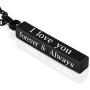 Matching Necklaces for Couples I Love You Stainless Steel Aesthetic Charms Goth Engraved Always I Love You Forever Couple Necklace Jewelry Or Boyfriend and Girlfriend Him and Her