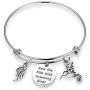 Memorial Bracelet Now She Flies with Hummingbirds Remembrance Gift Loss of Mother Memorial Keepsake Jewelry Bereavement Gift (hummingbirds BR) (hummingbirds BR)