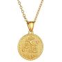 GOLDCHIC JEWELRY Personalized Zodiac Coin Necklace, Coin Pendant, Horoscope Astrology Necklace, Gold Medallion Zodiac Necklace