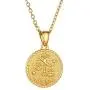 GOLDCHIC JEWELRY Personalized Zodiac Coin Necklace, Coin Pendant, Horoscope Astrology Necklace, Gold Medallion Zodiac Necklace