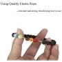 Jstyle 7 Chakra Gemstone Healing Pendant Necklace for Men Women 8mm Lava Rock Natural Stone Chakra Diffuser Bracelets Yoga Beads Bracelet