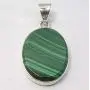 SilverStarJewel 925 Sterling Silver Natural 15 x 20 mm Malachite Pendant 1.2'' Art Gemstone SilverStarJewel 925 Sterling Silver Natural 15 x 20 mm Malachite Pendant 1.2'' Art Gemstone