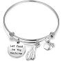 SEIRAA Dietitian Bangle Nutritionist Jewelry Let Food Be Thy Medicine Charm Bracelet Dietician Gift for Women (Dietitian Bangle)