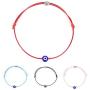 9 Pcs Evil Eye Kabbalah Anklet Braided Bracelet Turkish Eyes Handmade Adjustable Red Rope Bracelets Waterproof Lucky Amulet Friendship String Bracelets Bangles for Women Men Girls Beach Jewelry