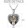 ROMANTIC WORK Heart Shape Locket Necklace That Holds Pictures Sterling Silver Photo Pendant Jewelry Memory Gift for Women, 18''+2'' Extension Rolo Chain